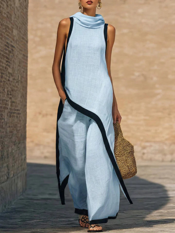 LINÉE-Conjunto Blusa y Pantalón Veraniego.