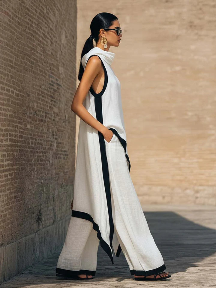 LINÉE-Conjunto Blusa y Pantalón Veraniego.
