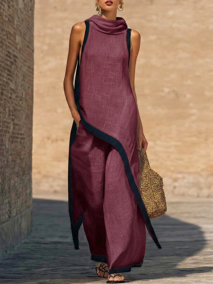 LINÉE-Conjunto Blusa y Pantalón Veraniego.