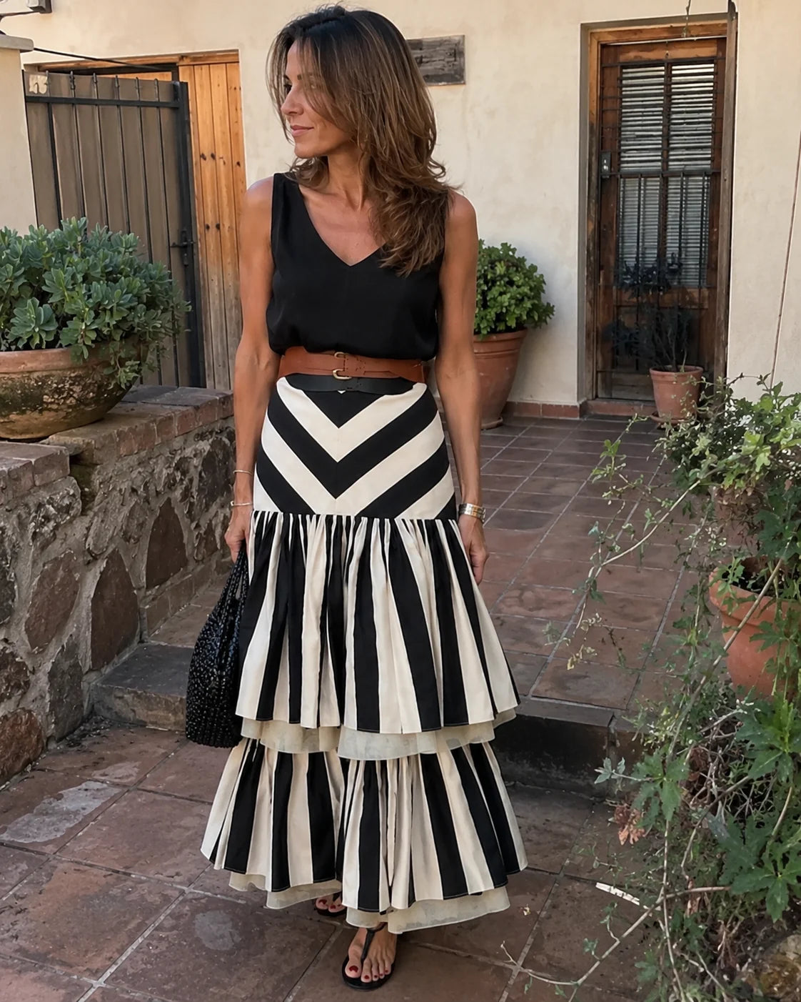 Valtimore | Falda Rayas con Elegancia