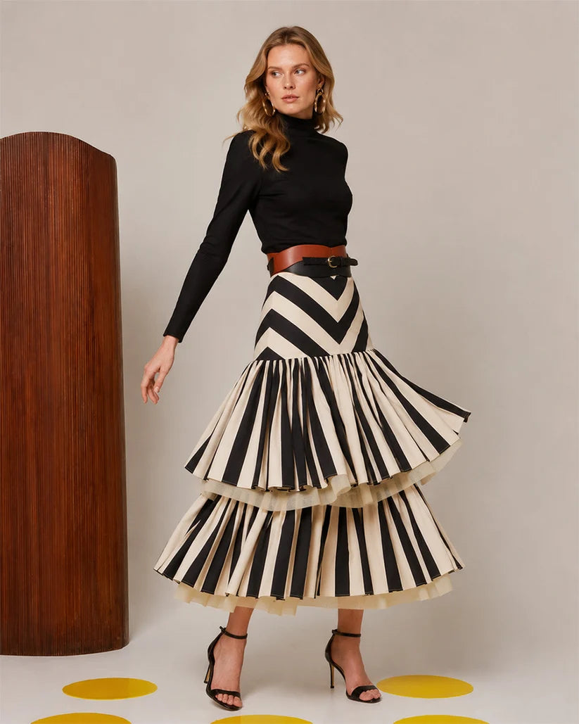 Valtimore | Falda Rayas con Elegancia