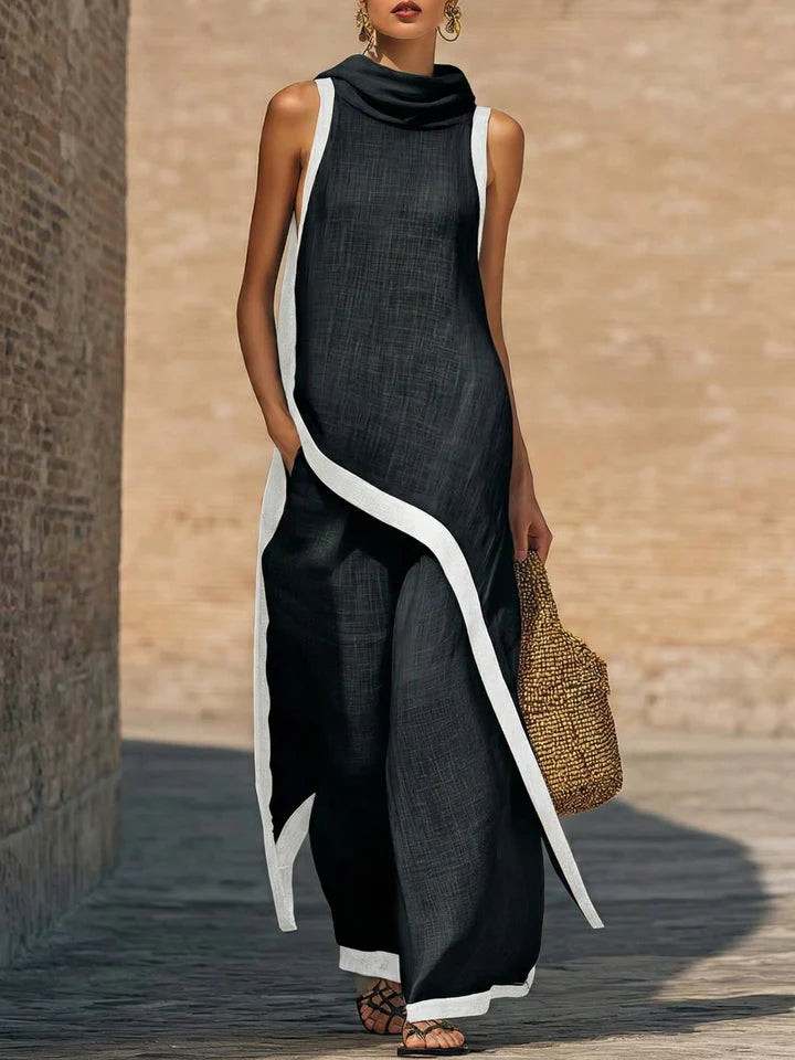 LINÉE-Conjunto Blusa y Pantalón Veraniego.