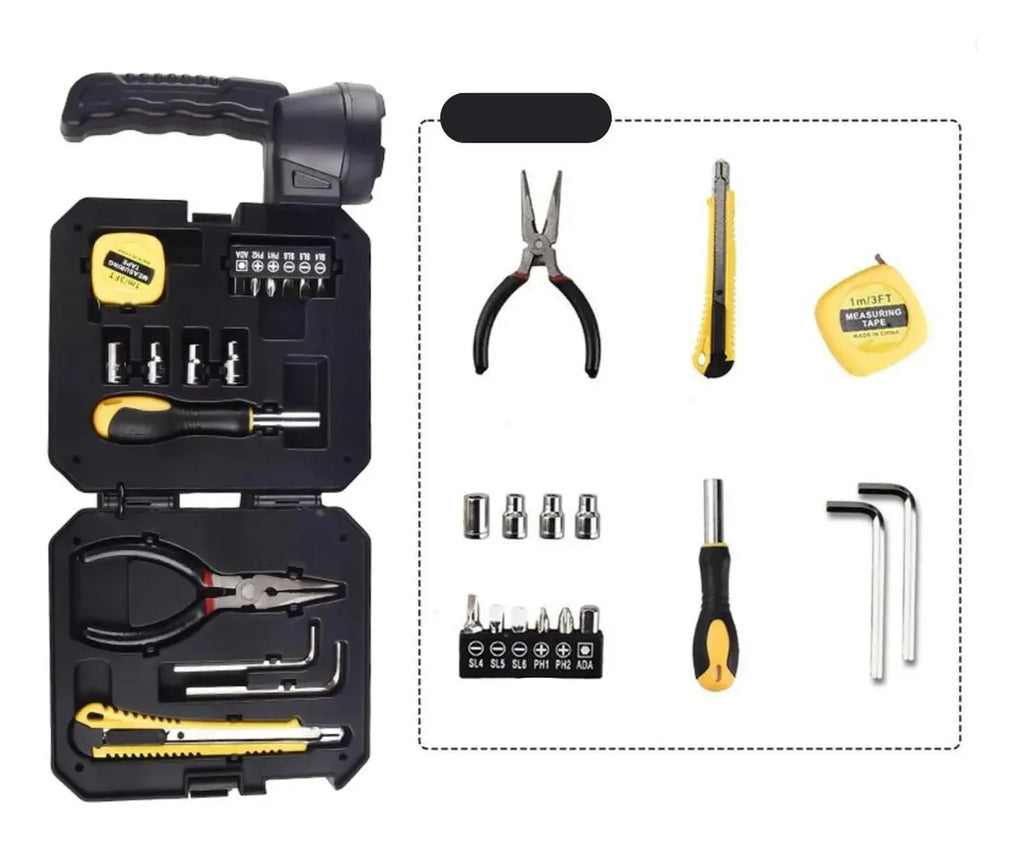 Kit Herramientas Linterna Y Cargador