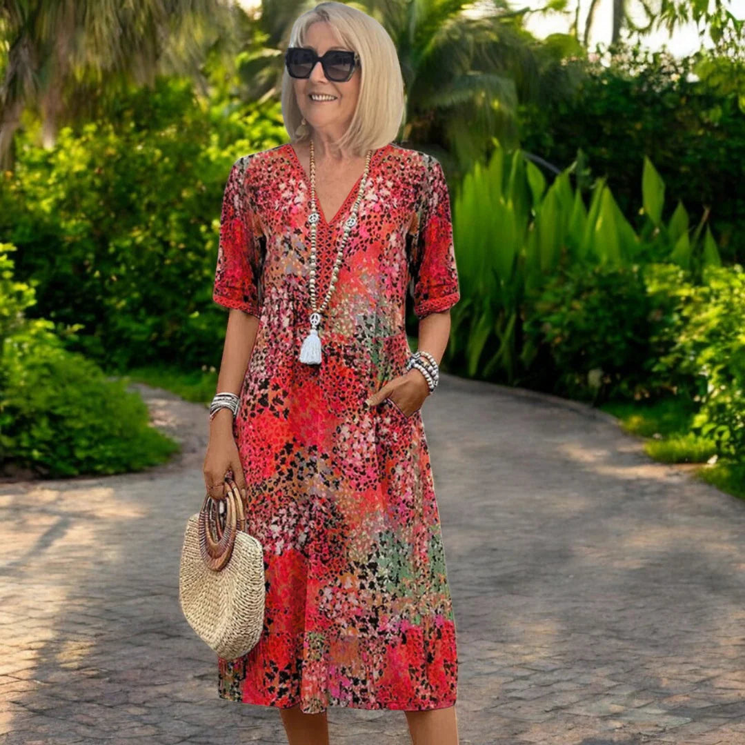 Iris – Vestido ligero y fluido con un efecto favorecedor.